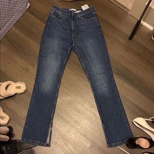 Zara Dark Blue Straight Leg Jeans